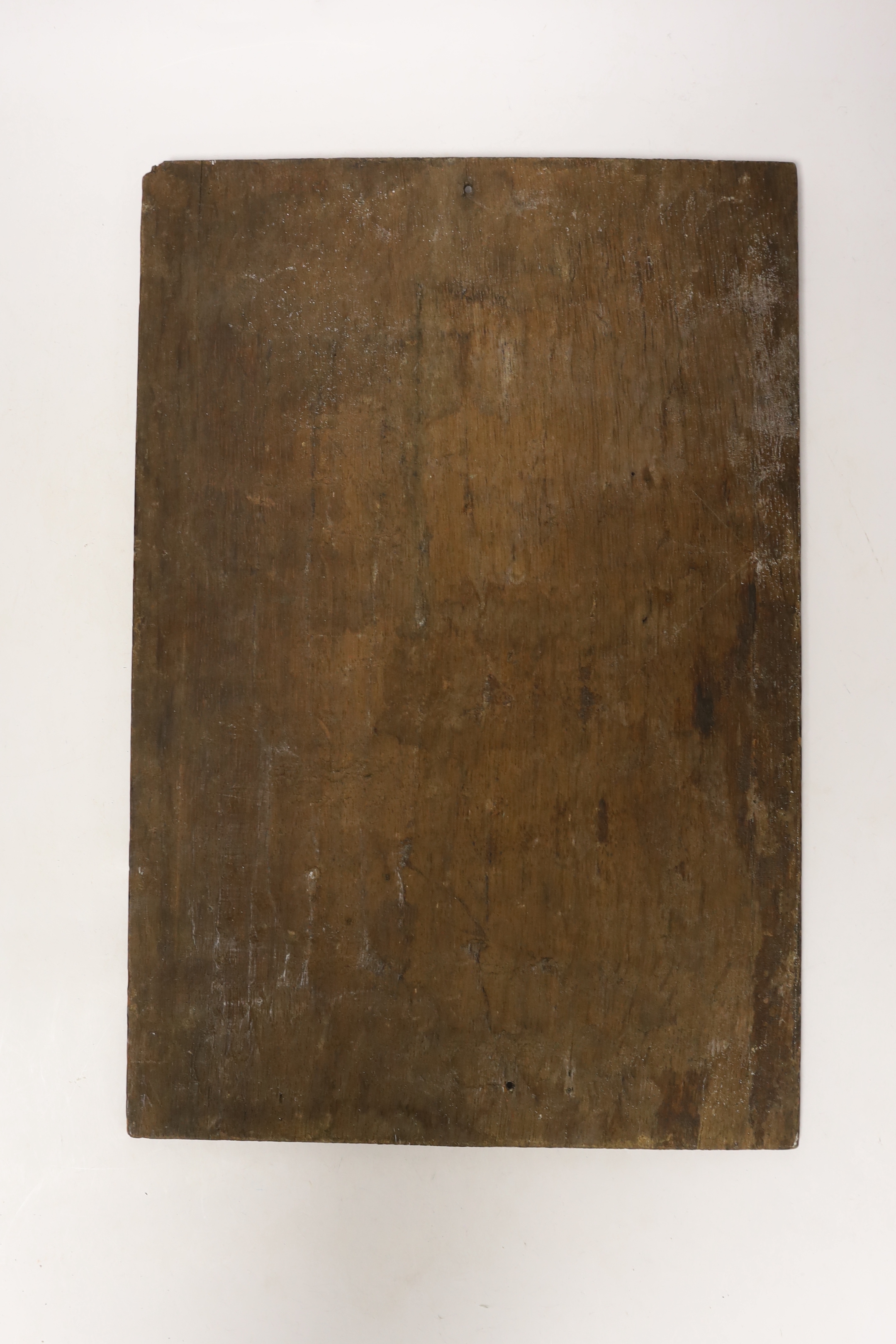 Two Gothic carved oak panels, 16th century or later, 42x29cm